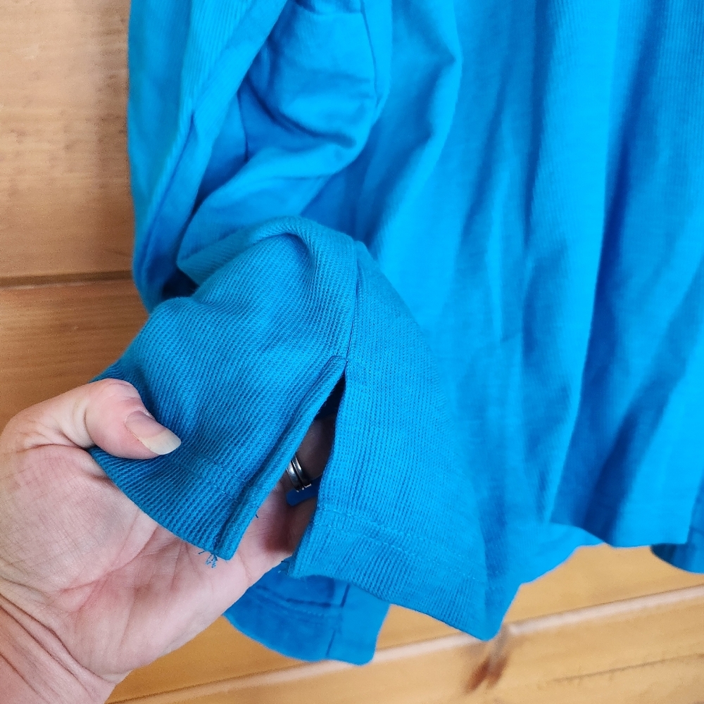 Quacker Factory Blue Cardigan Tank Sweater Top Set Rhinestone Keyhole Plus Sz 2X - Picture 9 of 10